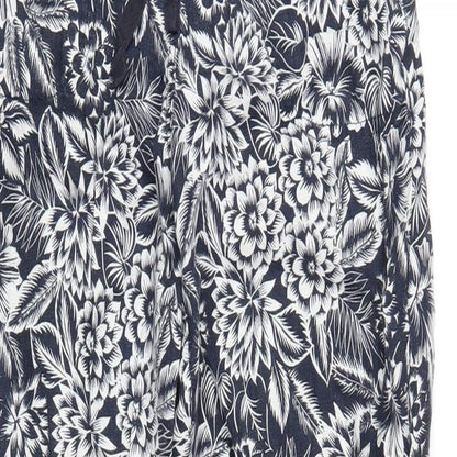 Womens UK Size 8 Marks and Spencer Regular Fit  Blue Trousers