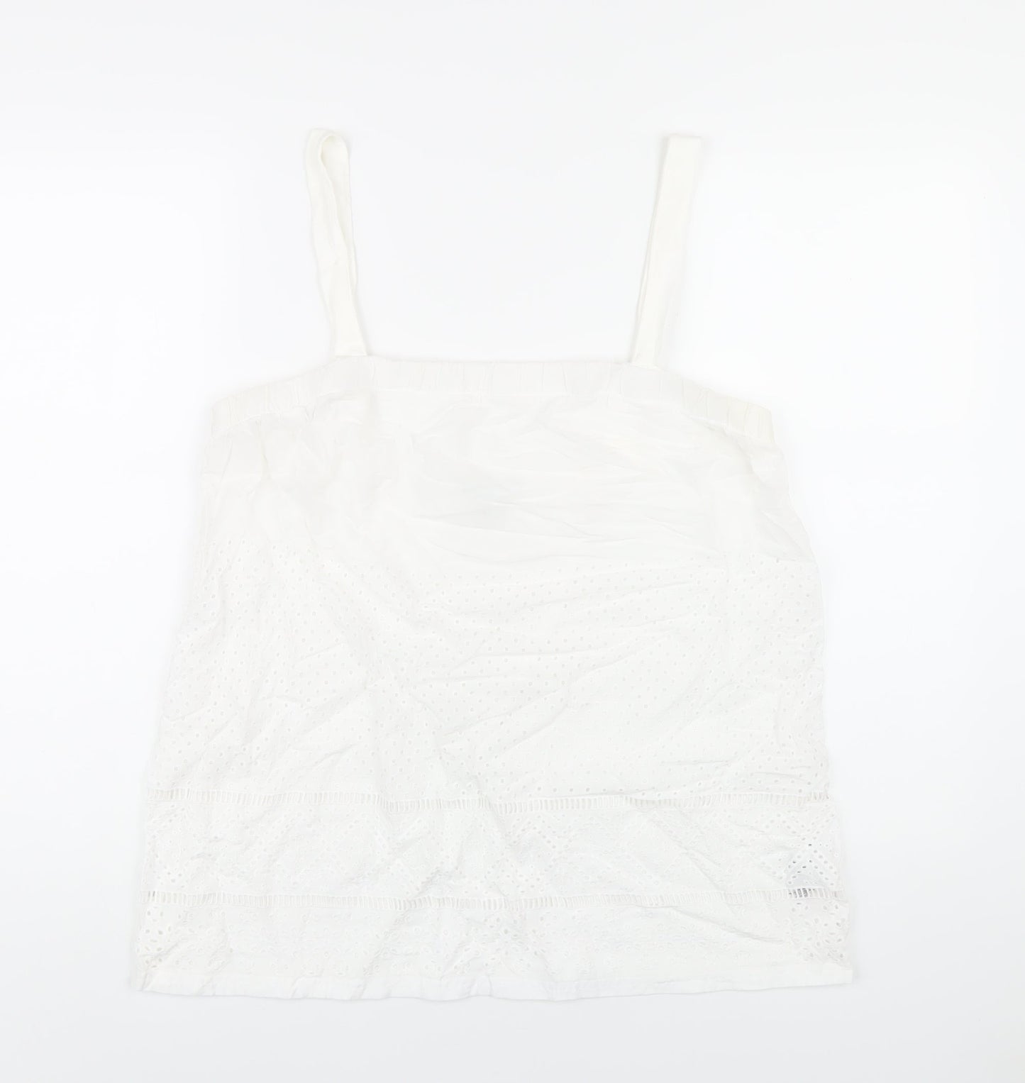 Womens UK Size 16 NEXT White Basic Tank