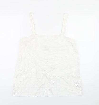 Womens UK Size 16 NEXT White Basic Tank