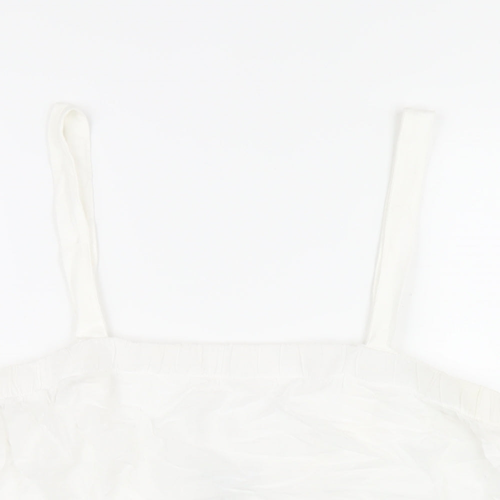 Womens UK Size 16 NEXT White Basic Tank
