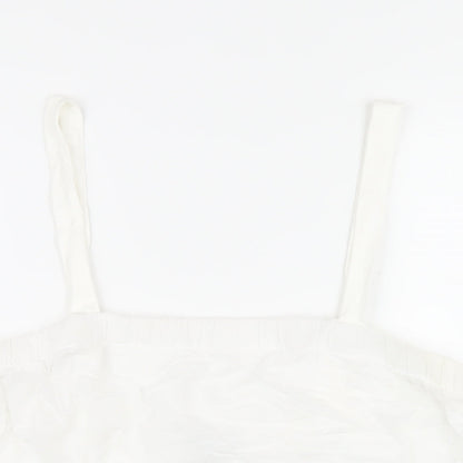 Womens UK Size 16 NEXT White Basic Tank