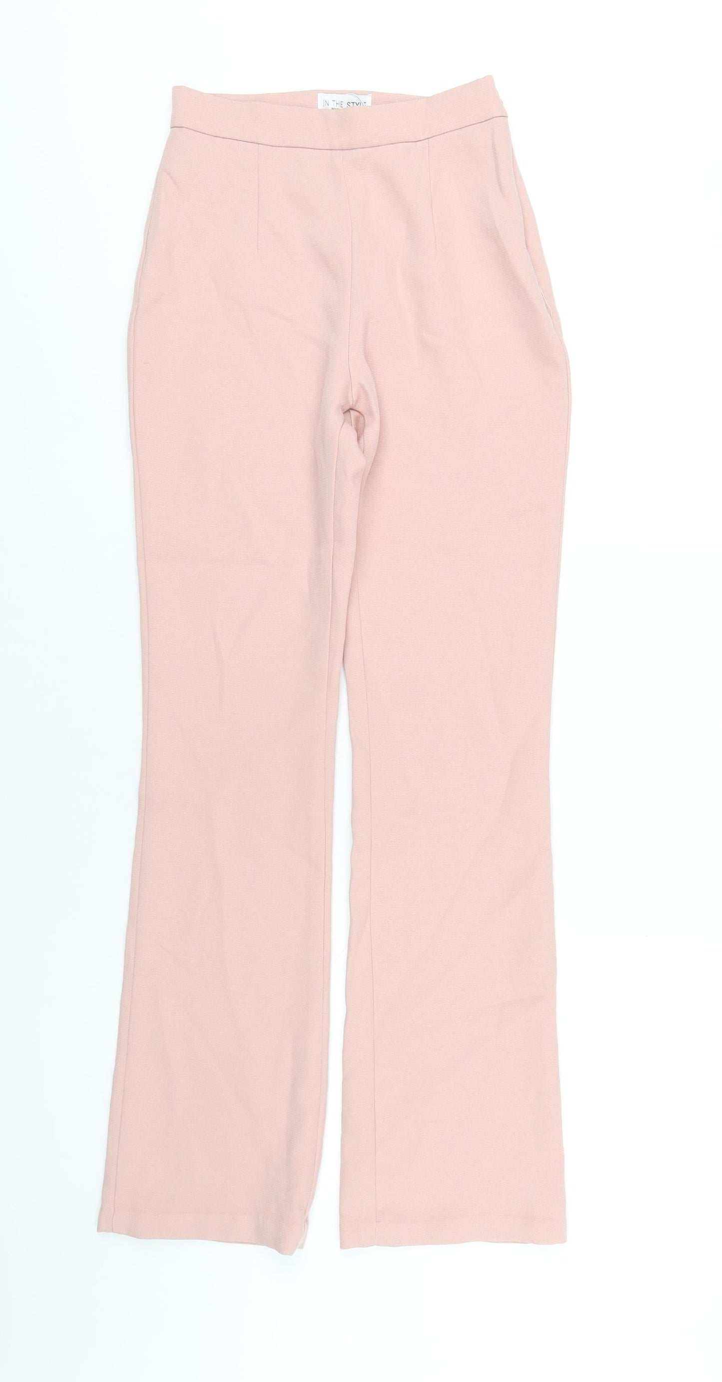 Womens UK Size 4 In the Style Regular Fit  Pink Trousers