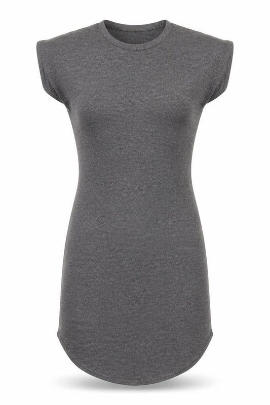 Boohoo Womens Grey Viscose Bodycon Size 6 Round Neck Pullover