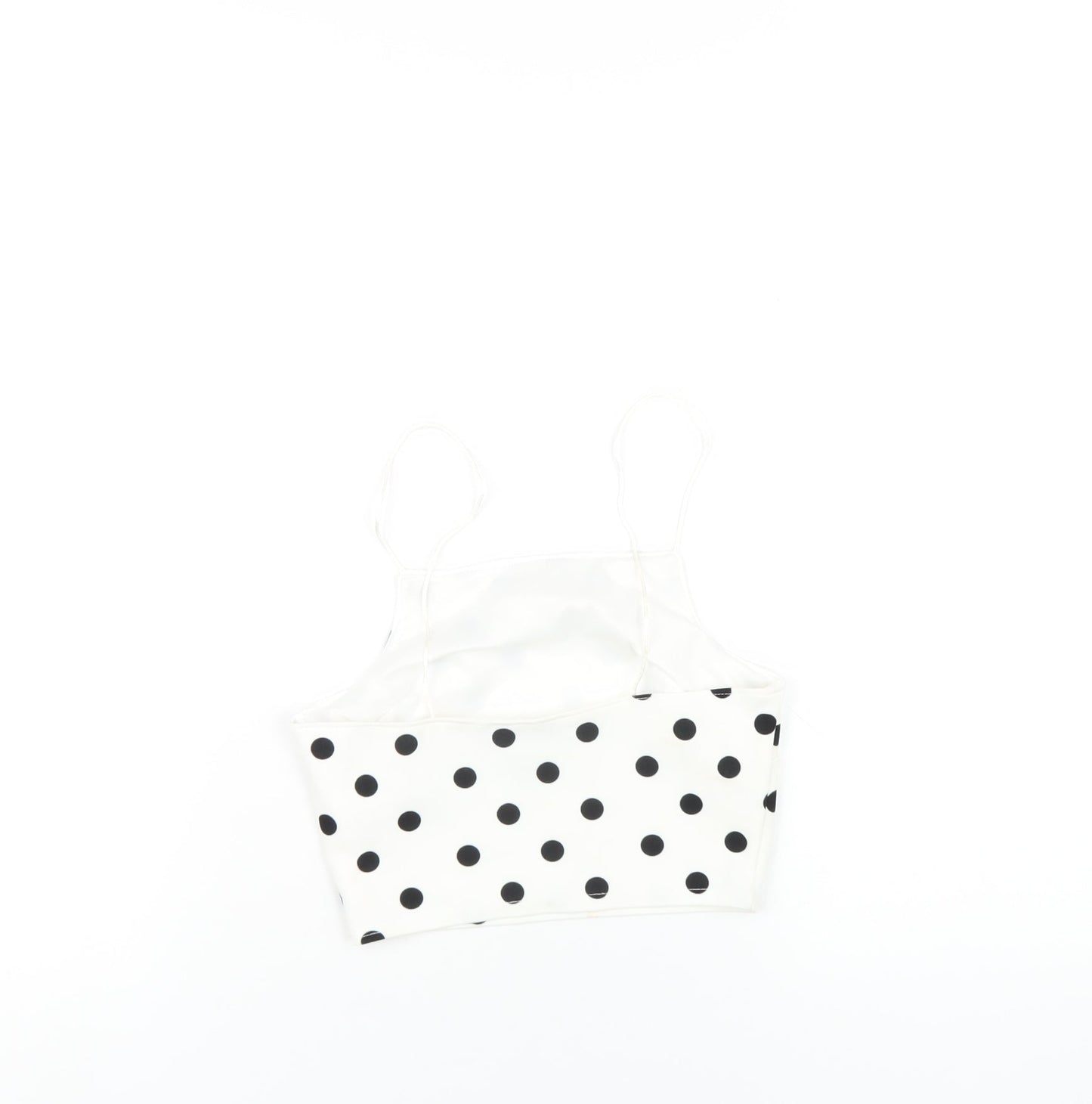 Womens UK Size 6 New Look White Cropped T-Shirt