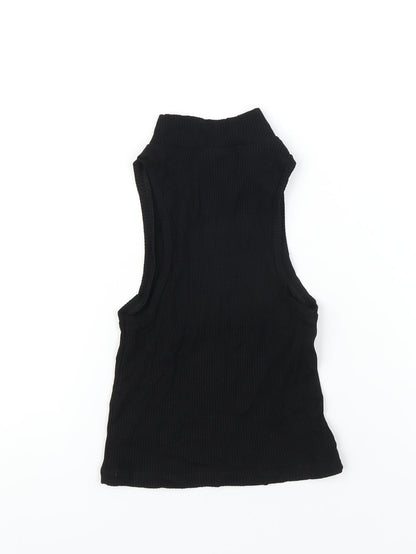 Womens UK Size 6 ASOS Black Basic T-Shirt