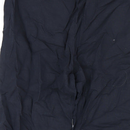 Great Plains Womens Blue Linen Trousers Size 12 L26 in Regular Zip