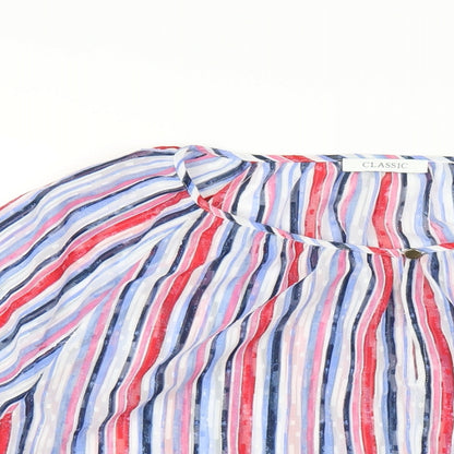 Womens UK Size 16 Classic Multicoloured Basic Blouse