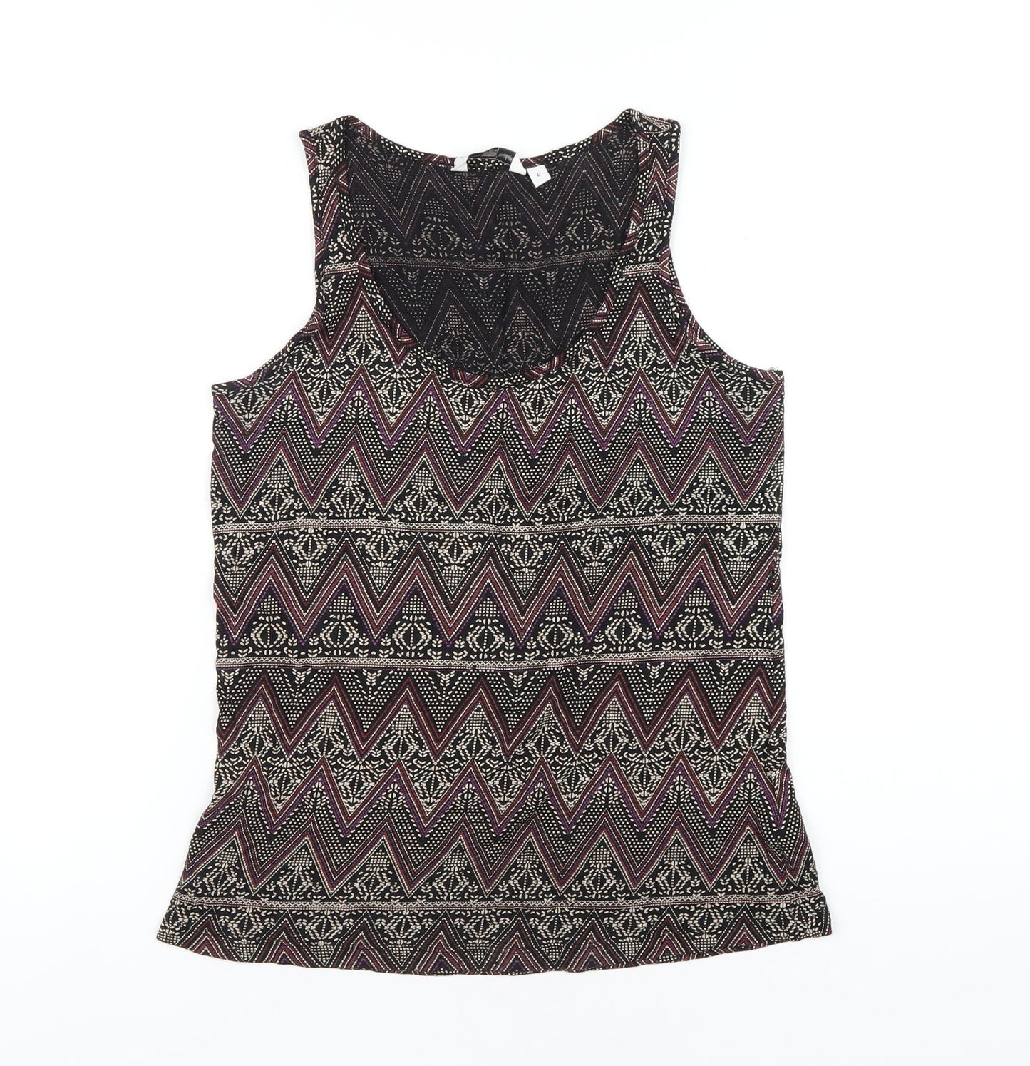 Womens UK Size 6 New Look Multicoloured Basic Tank
