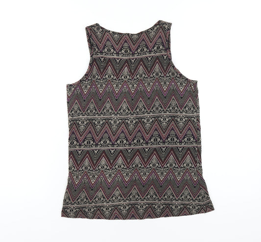 Womens UK Size 6 New Look Multicoloured Basic Tank