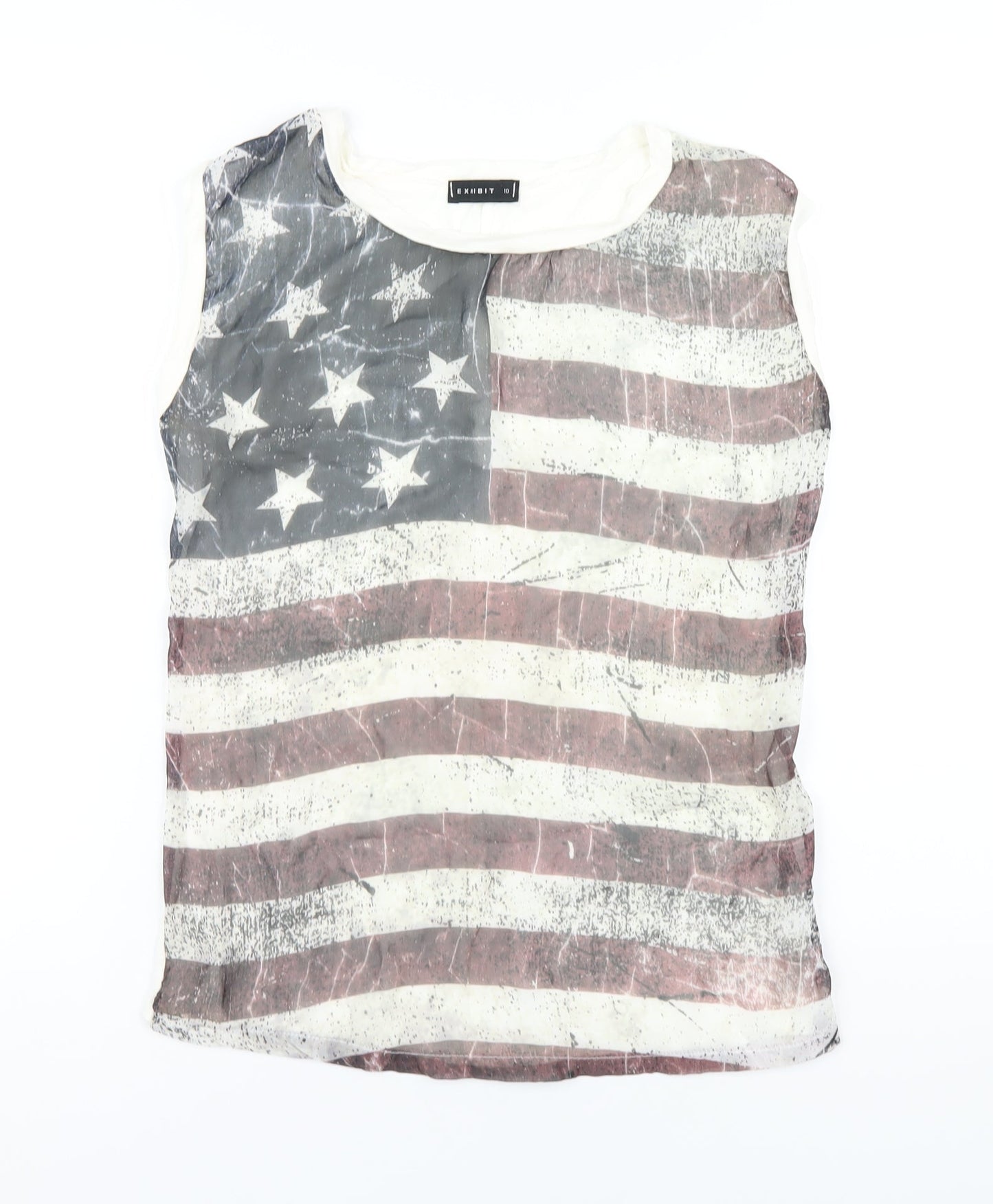 Womens UK Size 10 Exhibit Multicoloured Basic Tank