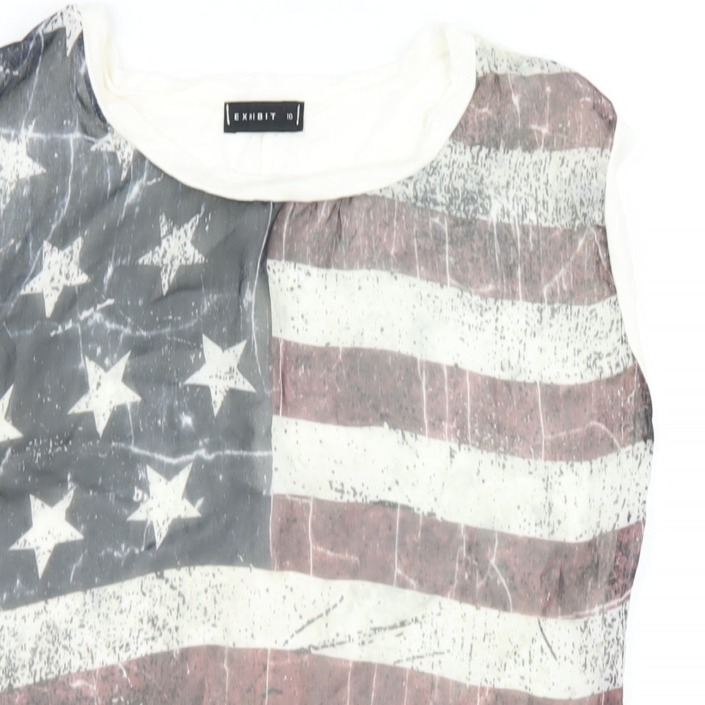 Womens UK Size 10 Exhibit Multicoloured Basic Tank