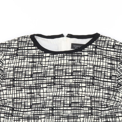 Womens UK Size 6 Topshop Black Basic T-Shirt