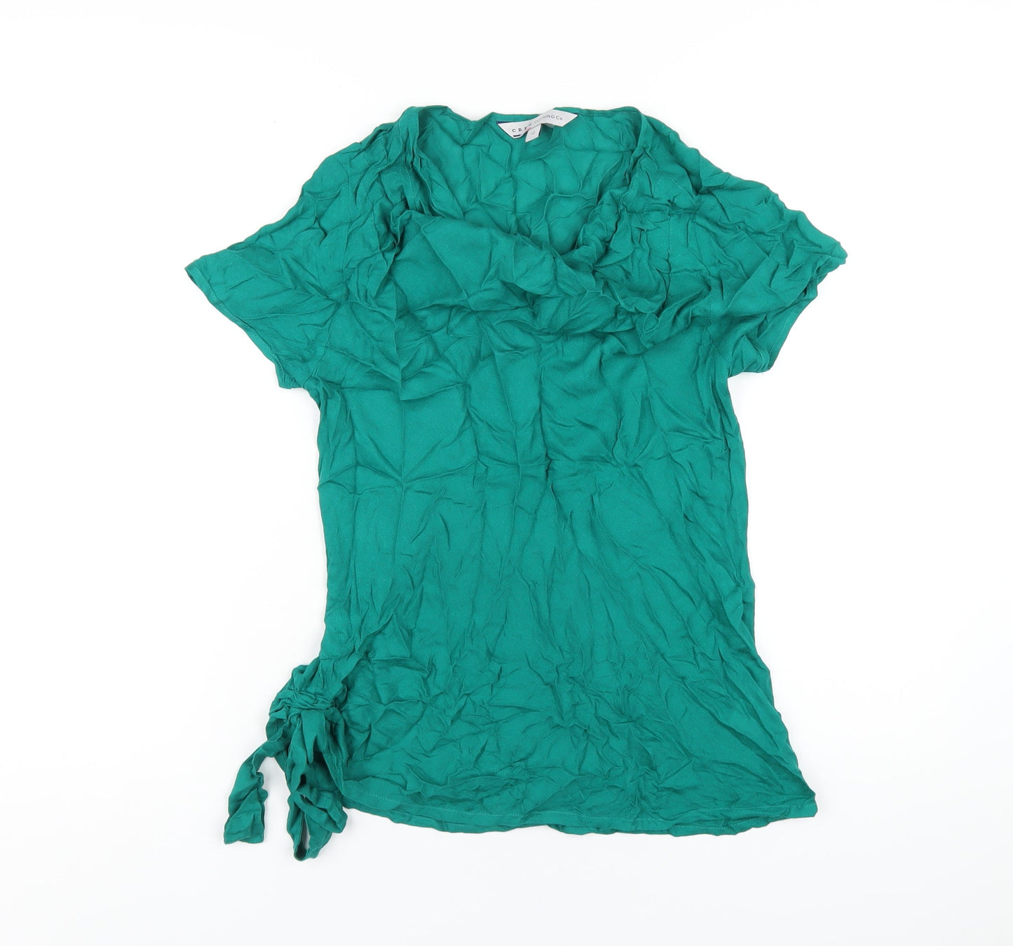 Womens UK Size 10 Crew Clothing Green Basic T-Shirt