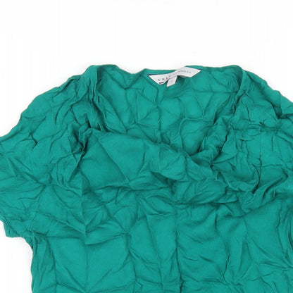Womens UK Size 10 Crew Clothing Green Basic T-Shirt