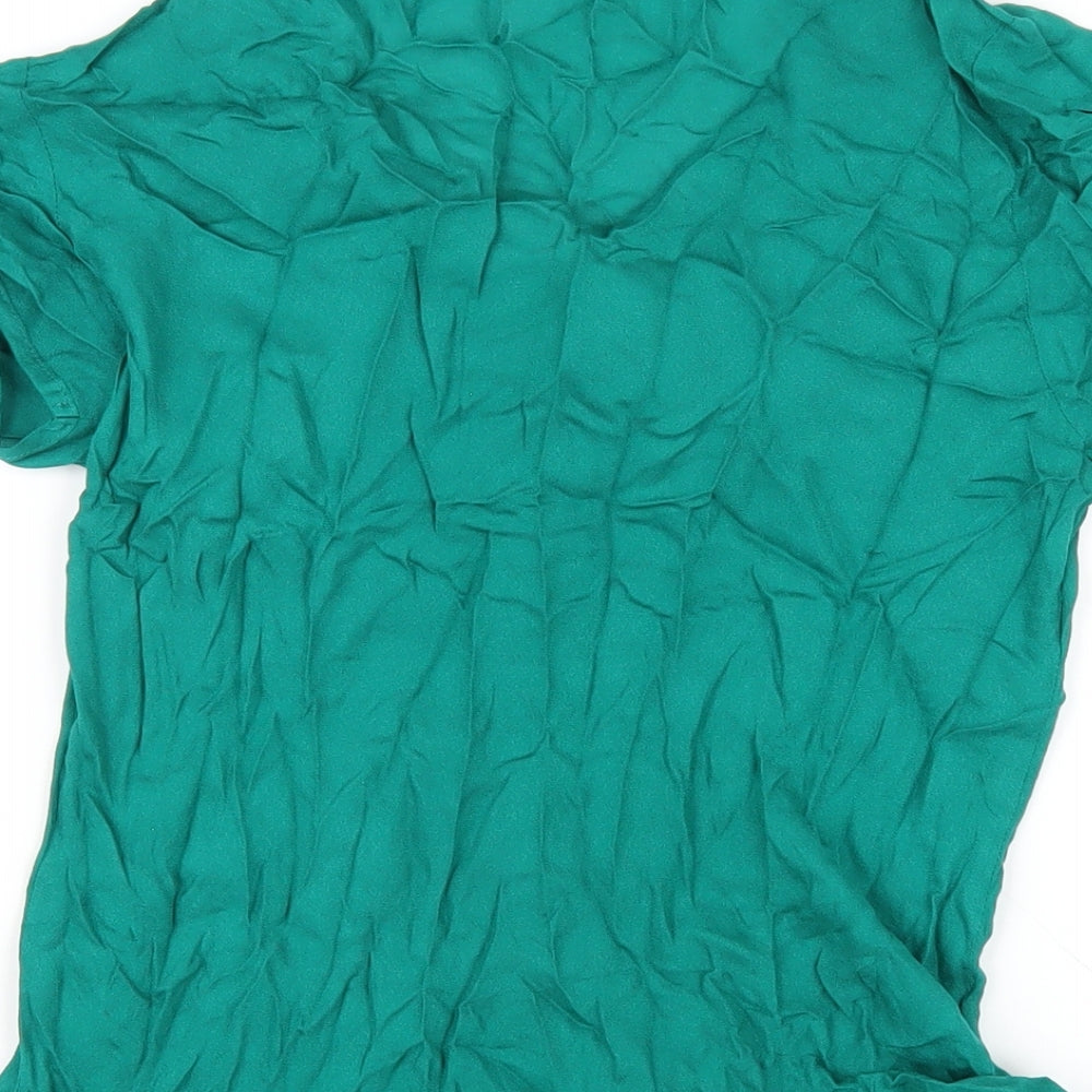 Womens UK Size 10 Crew Clothing Green Basic T-Shirt