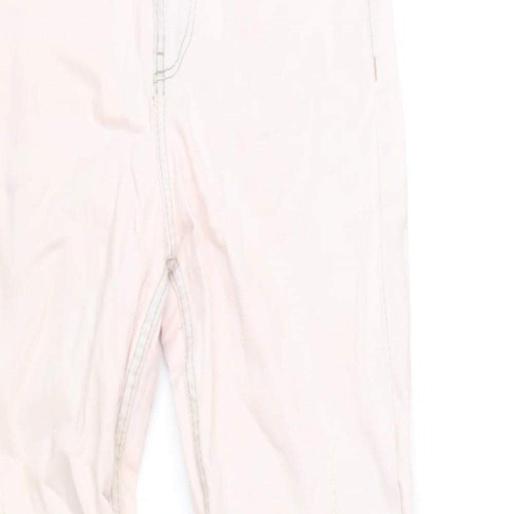 Zara Womens Pink Cotton Skinny Jeans Size 8 L28 in Regular Zip