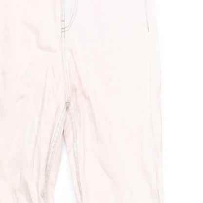 Zara Womens Pink Cotton Skinny Jeans Size 8 L28 in Regular Zip