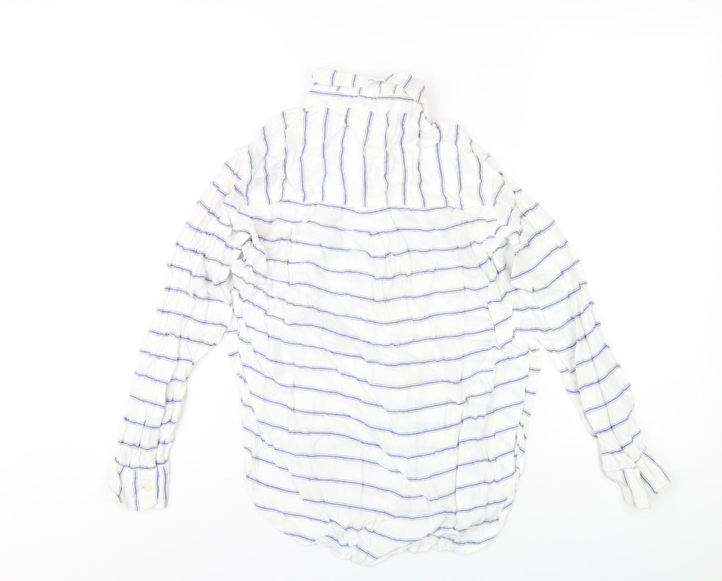 Womens UK Size XS American Eagle Outfitters White Basic Button-Up