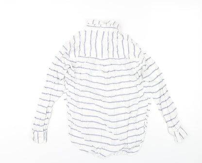 Womens UK Size XS American Eagle Outfitters White Basic Button-Up