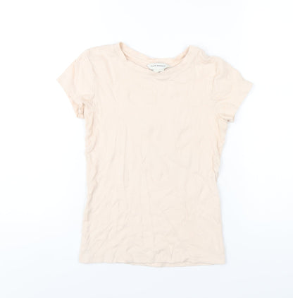 Club Monaco Womens Pink Cotton Basic T-Shirt Size XS Round Neck