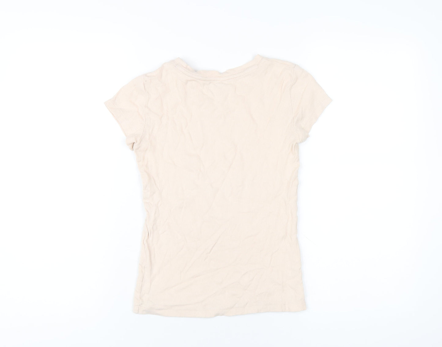 Club Monaco Womens Pink Cotton Basic T-Shirt Size XS Round Neck