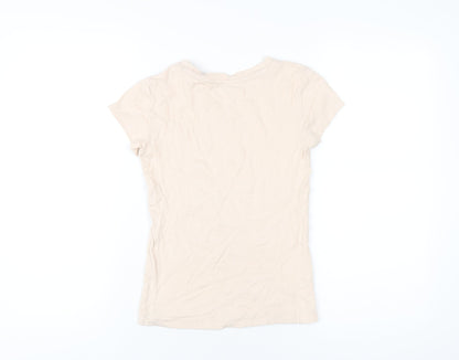 Club Monaco Womens Pink Cotton Basic T-Shirt Size XS Round Neck