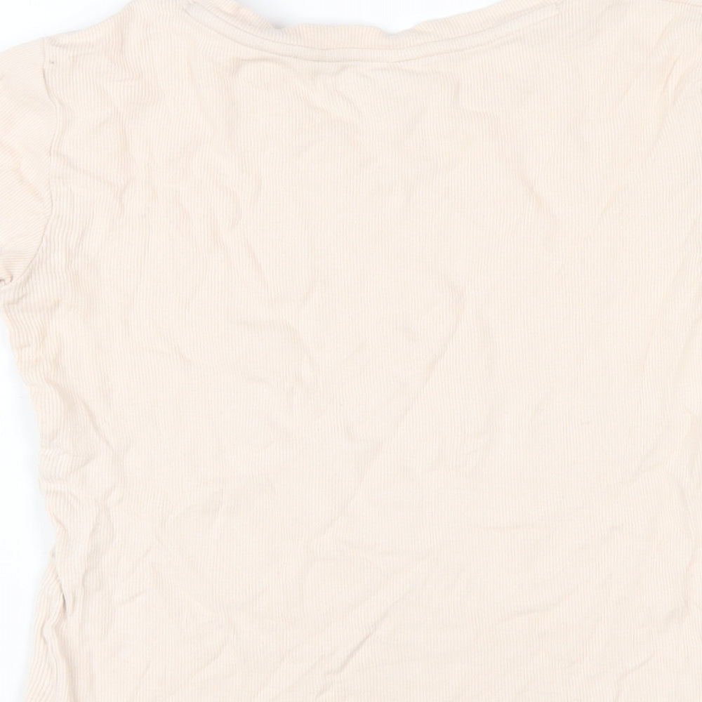 Club Monaco Womens Pink Cotton Basic T-Shirt Size XS Round Neck