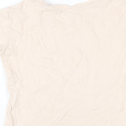 Club Monaco Womens Pink Cotton Basic T-Shirt Size XS Round Neck