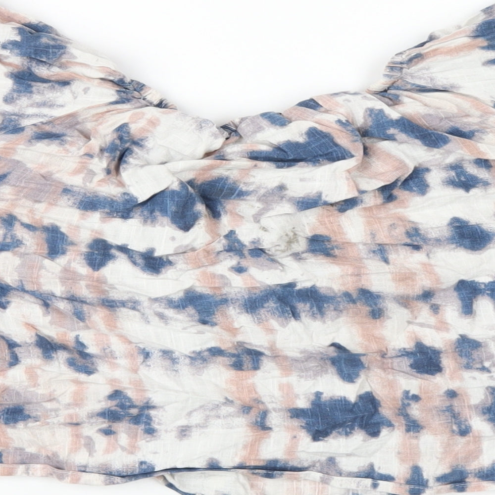 NEXT Girls Multicoloured Geometric Cotton Basic T-Shirt Size 13 Years Off the Shoulder Pullover