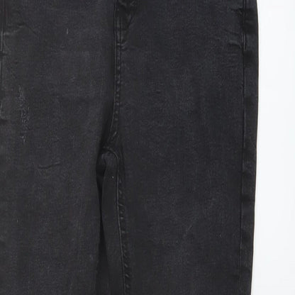 Denim & Co. Womens Grey Cotton Skinny Jeans Size 10 L27 in Regular Button