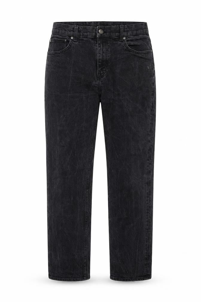 Mens UK Size 32 in Monday Regular Fit Straight Black Jeans
