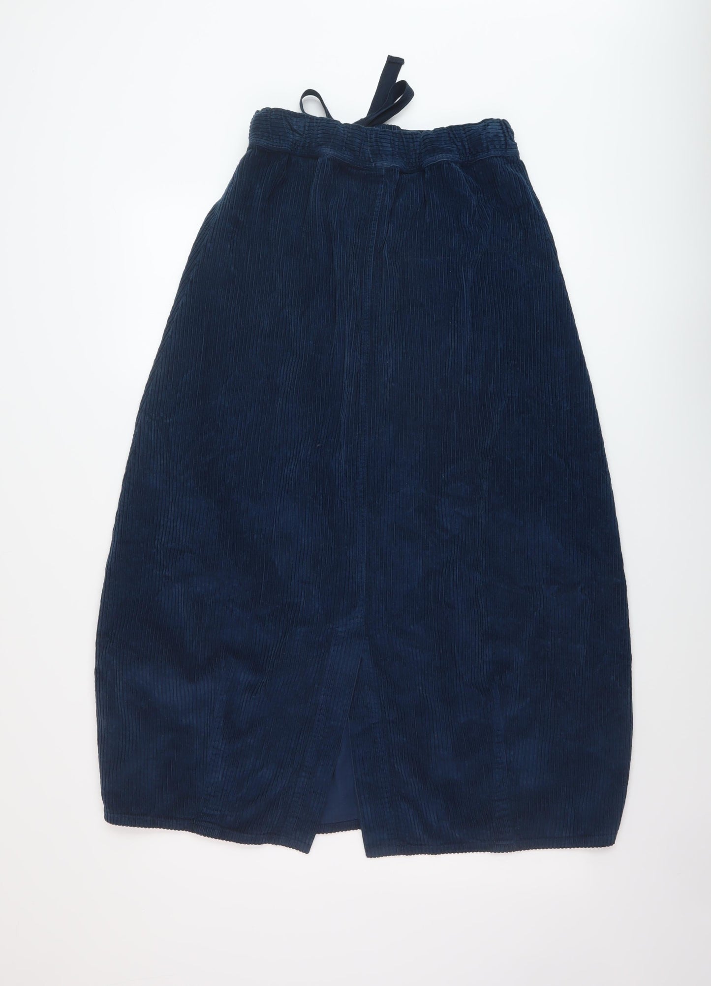 Potery Womens Blue Cotton A-Line Skirt Size 26 in Button