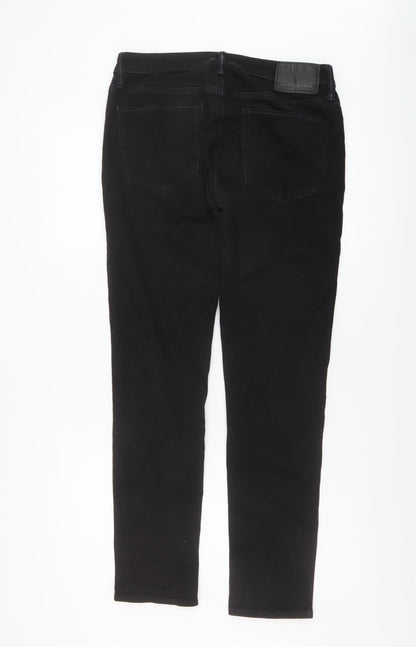 American Eagle Mens Black Cotton Straight Jeans Size 31 in L32 in Regular Button