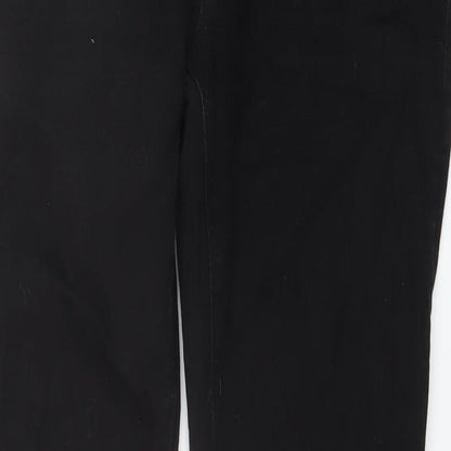 American Eagle Mens Black Cotton Straight Jeans Size 31 in L32 in Regular Button