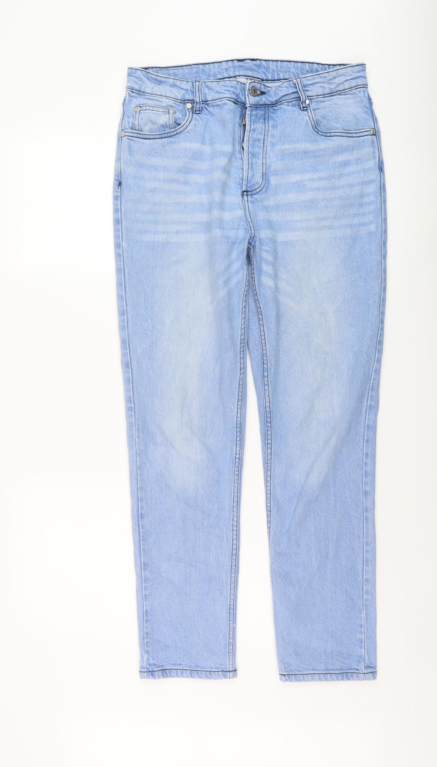 Mens UK Size 30 in Bolongaro Regular Fit Straight Blue Jeans