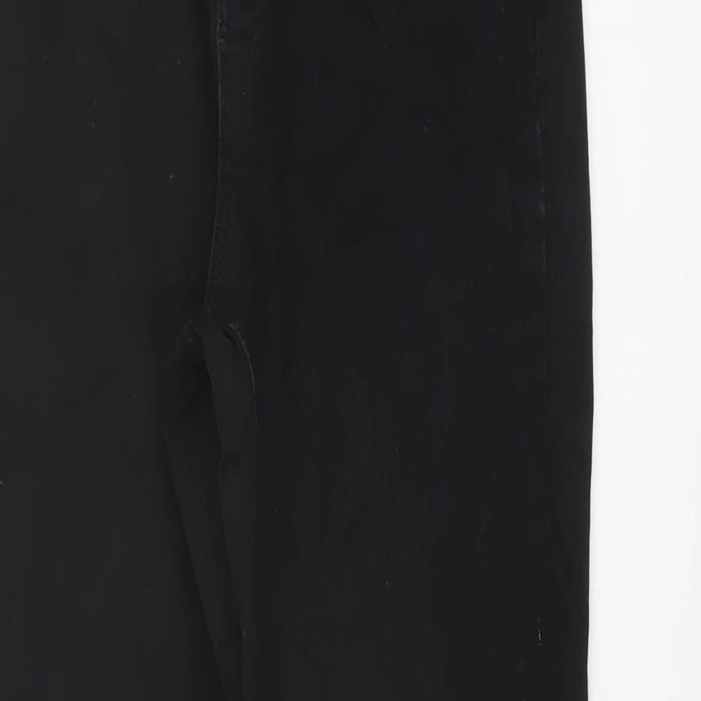 Denim & Co. Womens Black Cotton Jegging Jeans Size 14 L27 in Regular Button