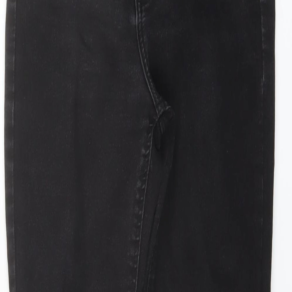 Zara Womens Black Cotton Skinny Jeans Size 10 L27 in Regular Button