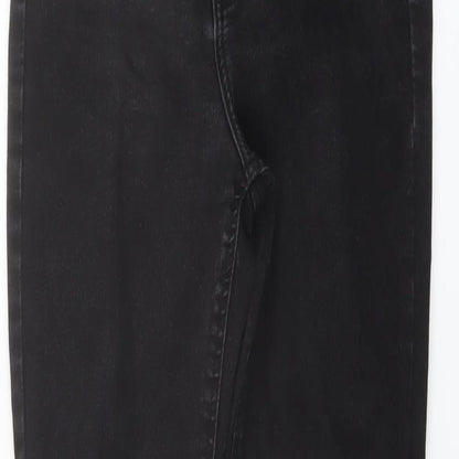Zara Womens Black Cotton Skinny Jeans Size 10 L27 in Regular Button