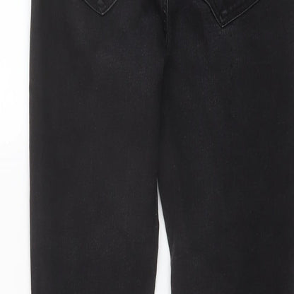 Zara Womens Black Cotton Skinny Jeans Size 10 L27 in Regular Button