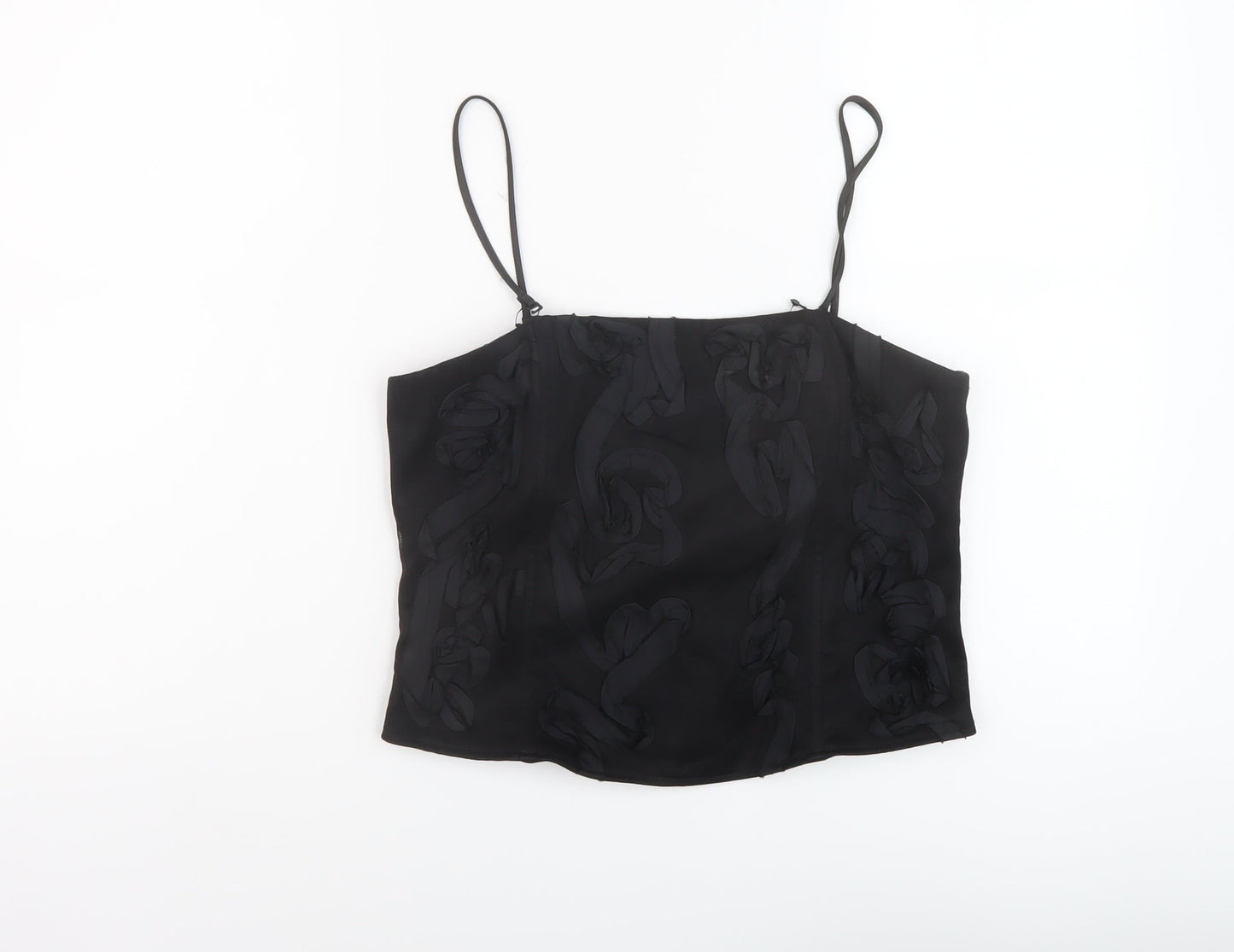 Womens UK Size 14 Per Una Black Basic T-Shirt