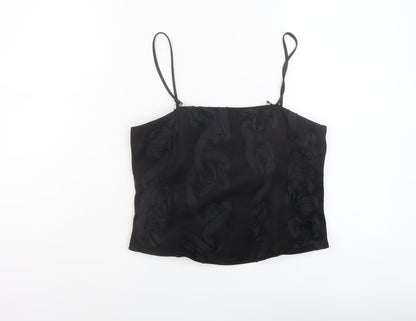 Womens UK Size 14 Per Una Black Basic T-Shirt