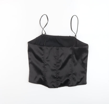 Womens UK Size 14 Per Una Black Basic T-Shirt