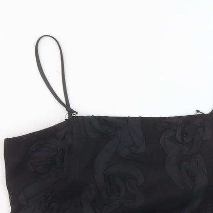 Womens UK Size 14 Per Una Black Basic T-Shirt