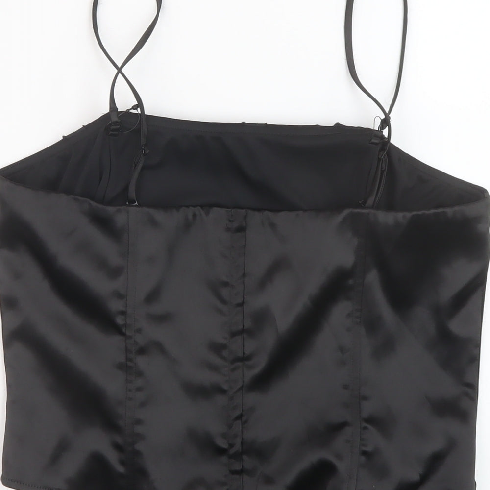 Womens UK Size 14 Per Una Black Basic T-Shirt
