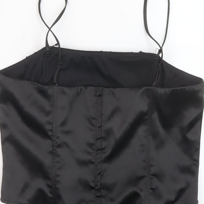 Womens UK Size 14 Per Una Black Basic T-Shirt