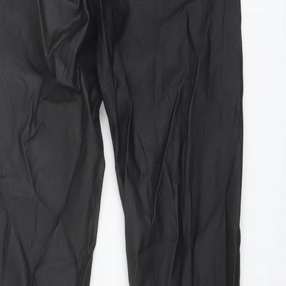 Toxik3 Womens Black Cotton Trousers Size 10 L28 in Regular Button