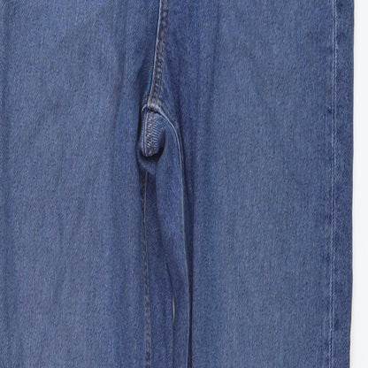 ASOS Womens Blue Cotton Mom Jeans Size 28 in L34 in Regular Button