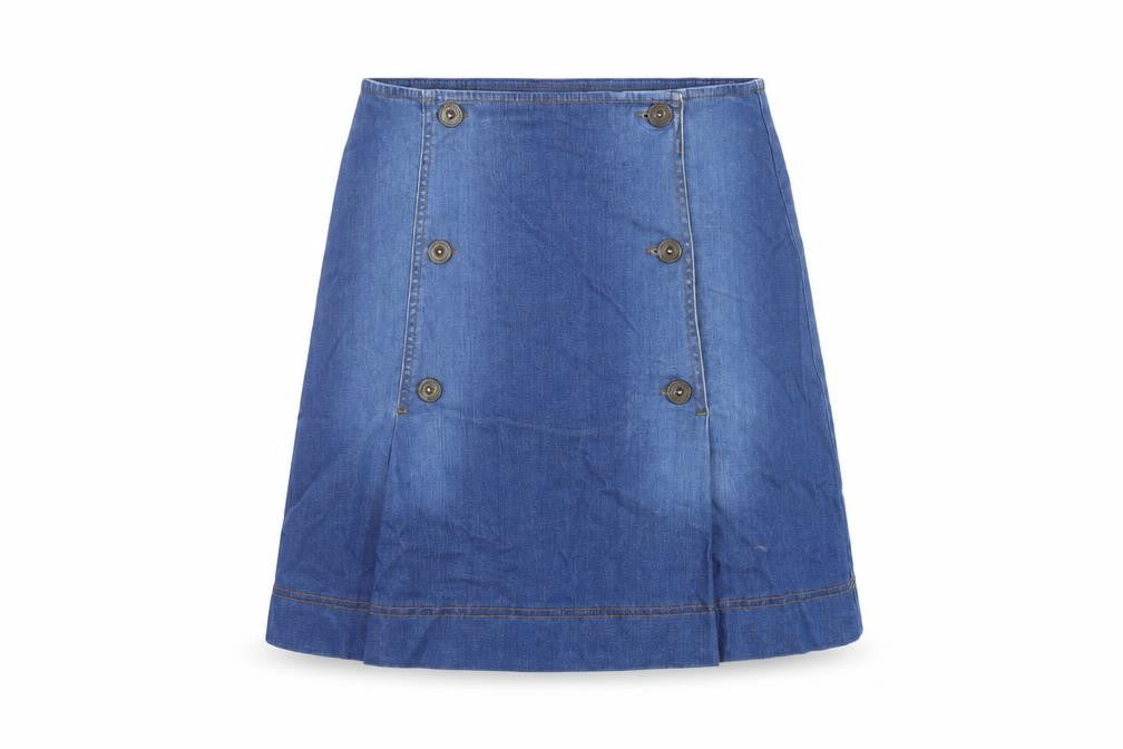 Womens UK Size 10 Oasis A-Line Denim Skirt