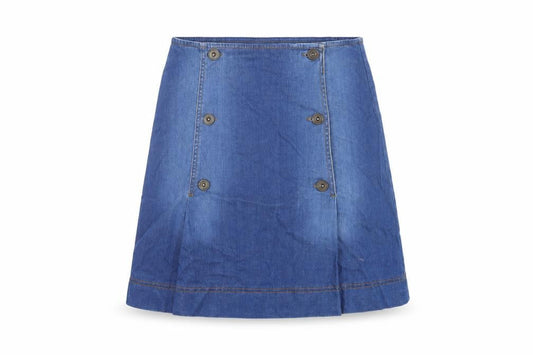 Womens UK Size 10 Oasis A-Line Denim Skirt
