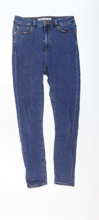 ASOS Womens Blue Cotton Skinny Jeans Size 28 in L26 in Regular Button